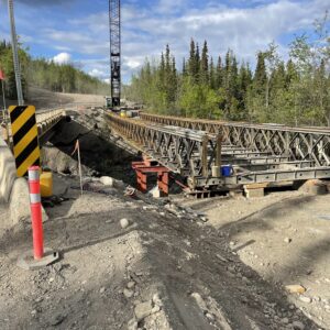 Lapie River Bridge deck removal