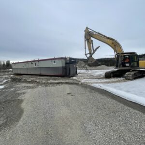 Bridge installation camp, Ross River Yukon